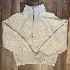 Universal Thread Women’s Quarter 1/4 Zip Pullover Hoodie Grey Small